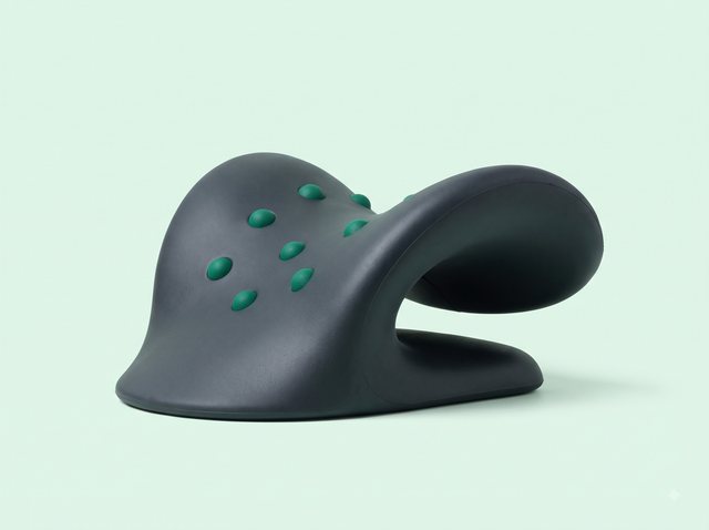 Cervical neck traction stretcher device for tech neck relief