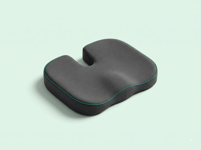 Ergonomic memory foam seat cushion for sciatica relief on office chair